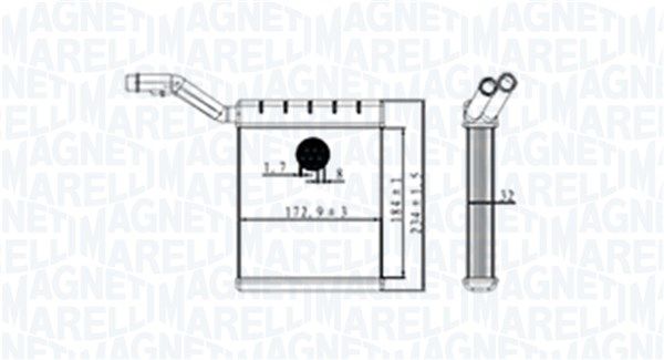 Magneti Marelli 350218480000 Теплообмінник, система опалення салону