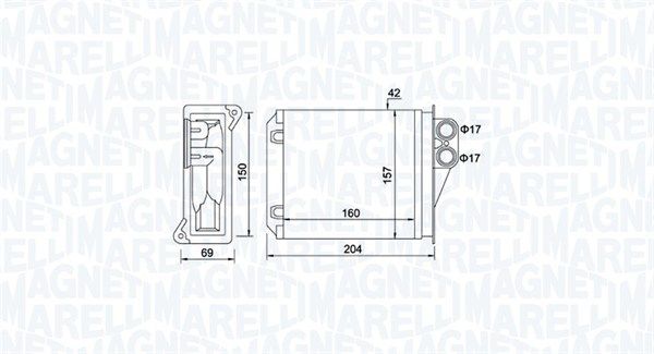 Magneti Marelli 350218481000 Теплообмінник, система опалення салону