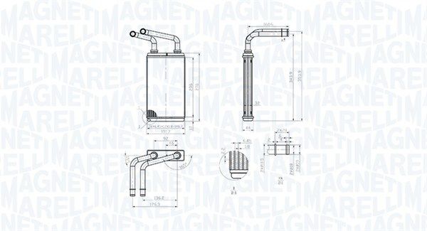 Magneti Marelli 350218483000 Теплообмінник, система опалення салону