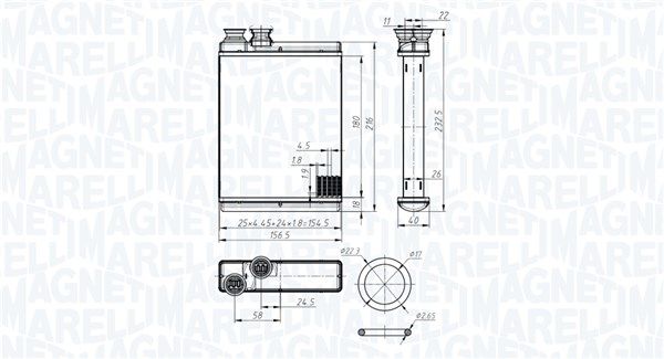 Magneti Marelli 350218486000 Теплообмінник, система опалення салону