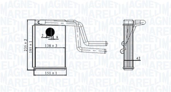 Magneti Marelli 350218487000 Теплообмінник, система опалення салону