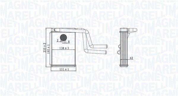 Magneti Marelli 350218487000 Теплообмінник, система опалення салону