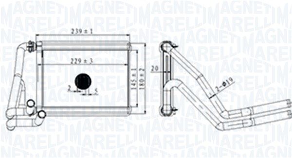 Magneti Marelli 350218488000 Теплообмінник, система опалення салону