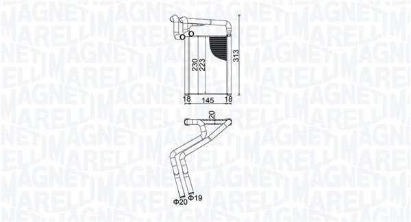 Magneti Marelli 350218488000 Теплообмінник, система опалення салону