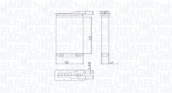 Magneti Marelli 350218489000 Теплообмінник, система опалення салону
