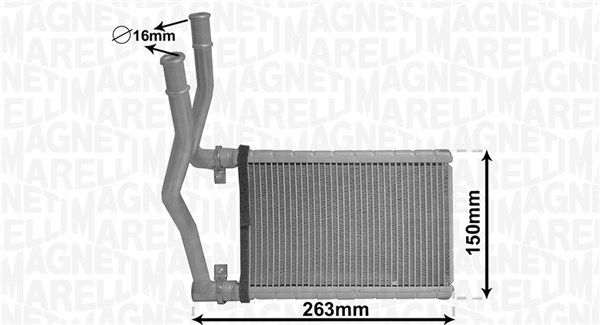 Magneti Marelli 350218490000 Теплообмінник, система опалення салону