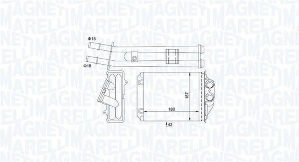 Magneti Marelli 350218491000 Теплообмінник, система опалення салону