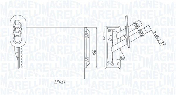 Magneti Marelli 350218492000 Теплообмінник, система опалення салону