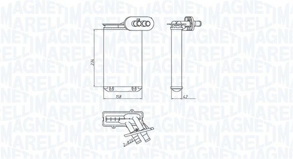Magneti Marelli 350218494000 Теплообмінник, система опалення салону