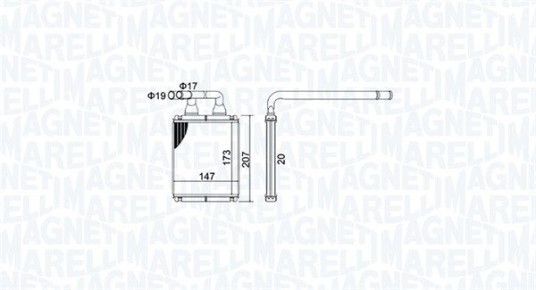 Magneti Marelli 350218496000 Теплообмінник, система опалення салону