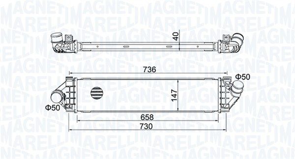 Magneti Marelli 351319204270 Охолоджувач наддувального повітря