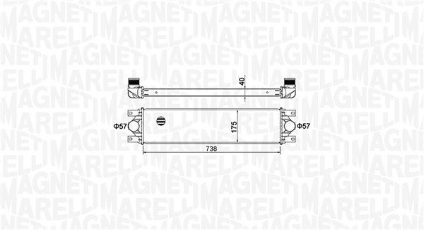 Magneti Marelli 351319204790 Охолоджувач наддувального повітря