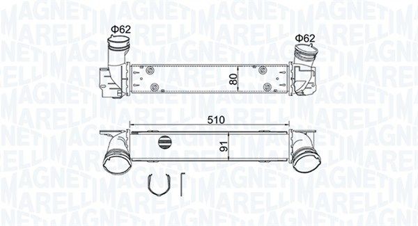 Magneti Marelli 351319204880 Охолоджувач наддувального повітря