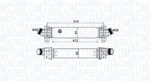 Magneti Marelli 351319204970 Охолоджувач наддувального повітря