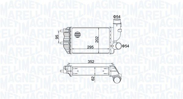 Magneti Marelli 351319205000 Охолоджувач наддувального повітря