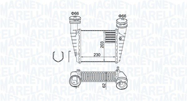 Magneti Marelli 351319205210 Охолоджувач наддувального повітря