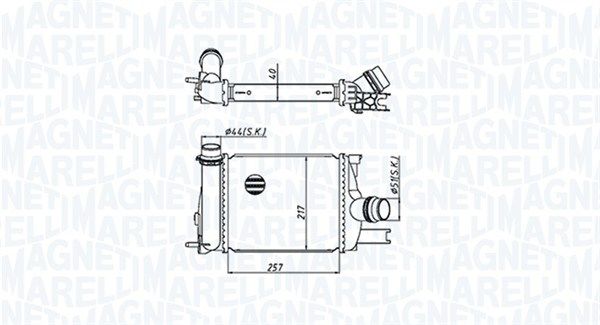 Magneti Marelli 351319205390 Охолоджувач наддувального повітря