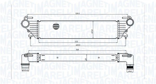 Magneti Marelli 351319205530 Охолоджувач наддувального повітря