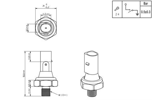 Magneti Marelli 510050010500 Гідравлічний вимикач