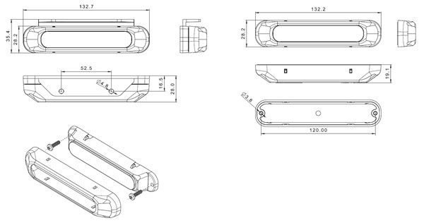 Magneti Marelli 713120117050 Фара денного ходового світла LED (к-кт) (універсальна)