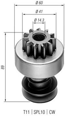 Magneti Marelli 940113020021 Мала шестірня, стартер
