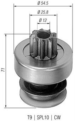 Magneti Marelli 940113020061 Мала шестірня, стартер