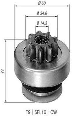 Magneti Marelli 940113020071 Мала шестірня, стартер