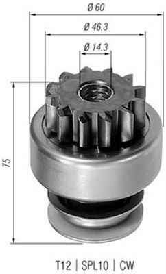 Magneti Marelli 940113020082 Мала шестірня, стартер
