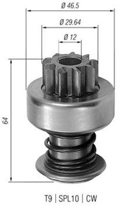 Magneti Marelli 940113020098 Мала шестірня, стартер