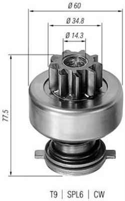 Magneti Marelli 940113020114 Мала шестірня, стартер