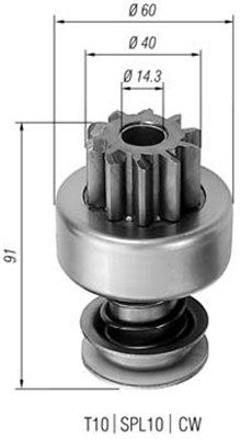 Magneti Marelli 940113020120 Мала шестірня, стартер