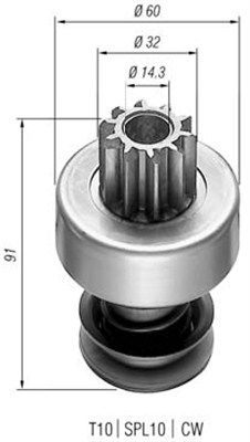 Magneti Marelli 940113020143 Мала шестірня, стартер