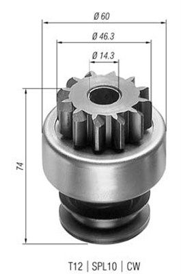 Magneti Marelli 940113020150 Мала шестірня, стартер