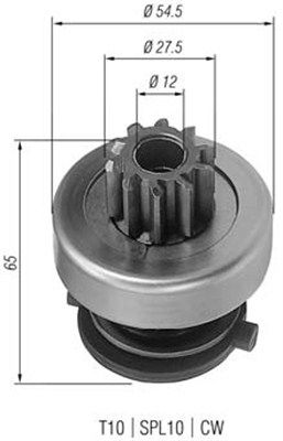 Magneti Marelli 940113020166 Бендикс стартера MB 208 (AMB0166)