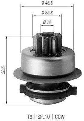 Magneti Marelli 940113020171 Шестерня, стартер (вир-во Magneti Marelli кор.код. AMB0171)