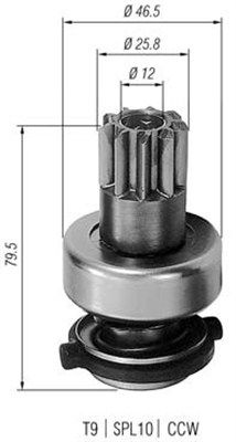Magneti Marelli 940113020183 Мала шестірня, стартер