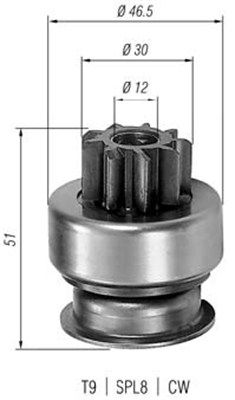 Magneti Marelli 940113020185 Мала шестірня, стартер