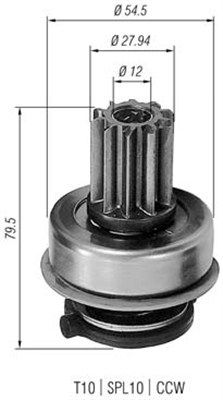 Magneti Marelli 940113020199 Бендикс стартера VW T4 1.9D/2.5TDI 90-03 (AMB0199)