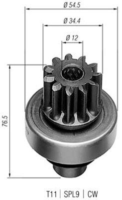 Magneti Marelli 940113020203 Мала шестірня, стартер