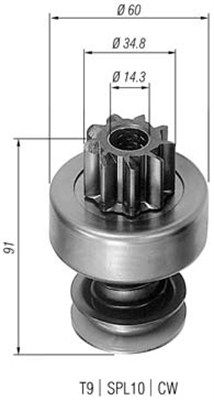 Magneti Marelli 940113020204 Мала шестірня, стартер