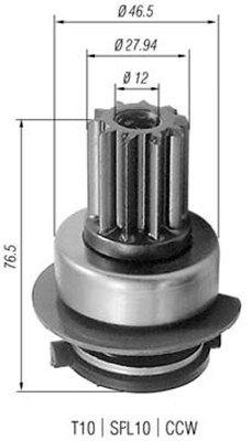 Magneti Marelli 940113020223 Бендикс стартера VW Golf/Passat 92- (AMB0223)