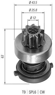 Magneti Marelli 940113020231 Мала шестірня, стартер