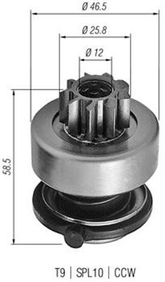Magneti Marelli 940113020255 Мала шестірня, стартер