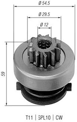 Magneti Marelli 940113020257 Мала шестірня, стартер
