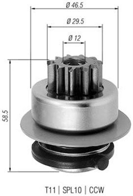 Magneti Marelli 940113020260 Шестерня, стартер (вир-во Magneti Marelli кор.код. AMB0260)