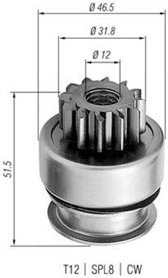 Magneti Marelli 940113020261 Бендикс стартера Citroen Berlingo/Jumpy/Peugeot Expert/Partner 1.6 HDI
