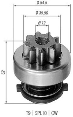 Magneti Marelli 940113020282 Шестерня, стартер (вир-во Magneti Marelli кор.код. AMB0282)
