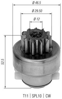 Magneti Marelli 940113020283 Мала шестірня, стартер