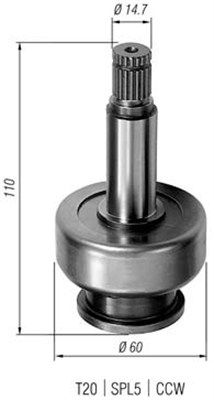 Magneti Marelli 940113020285 Мала шестірня, стартер