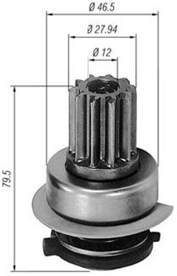 Magneti Marelli 940113020291 Бендикс стартера VW Golf II/T 4 1.6-2.0 88-03 (AMB0291)